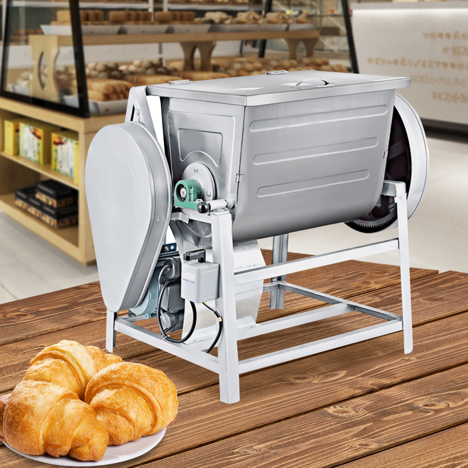 Dough Mixer Machine - Commercial 30Qt Flour-mixing Machine, 1500W Electric
