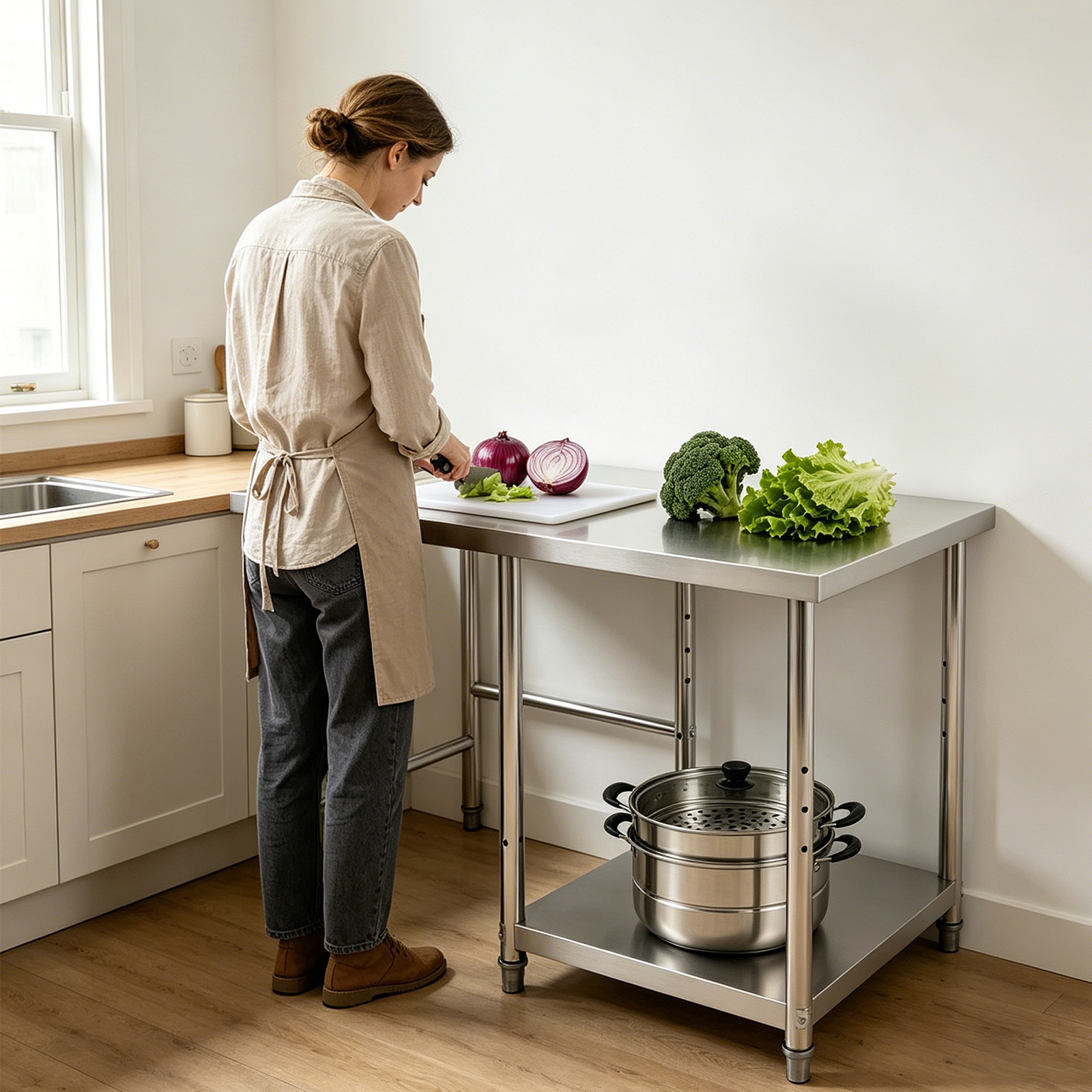 Commercial Kitchen Tables - 304 Stainless Steel Table For Prep
