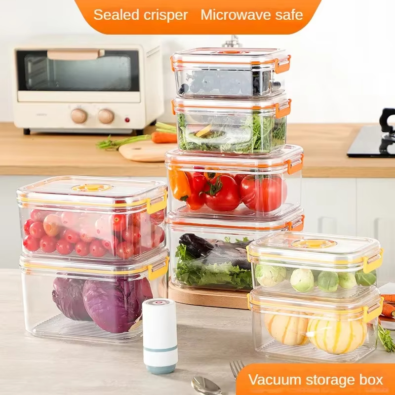 Commercial Kitchen Organization - Vacuum Fresh-keeping Box Refrigerator Sealed Canister