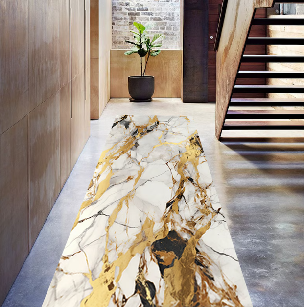 Commercial Kitchen Tile Flooring - Marble Rug Runner Modern Non-Slip Entryway