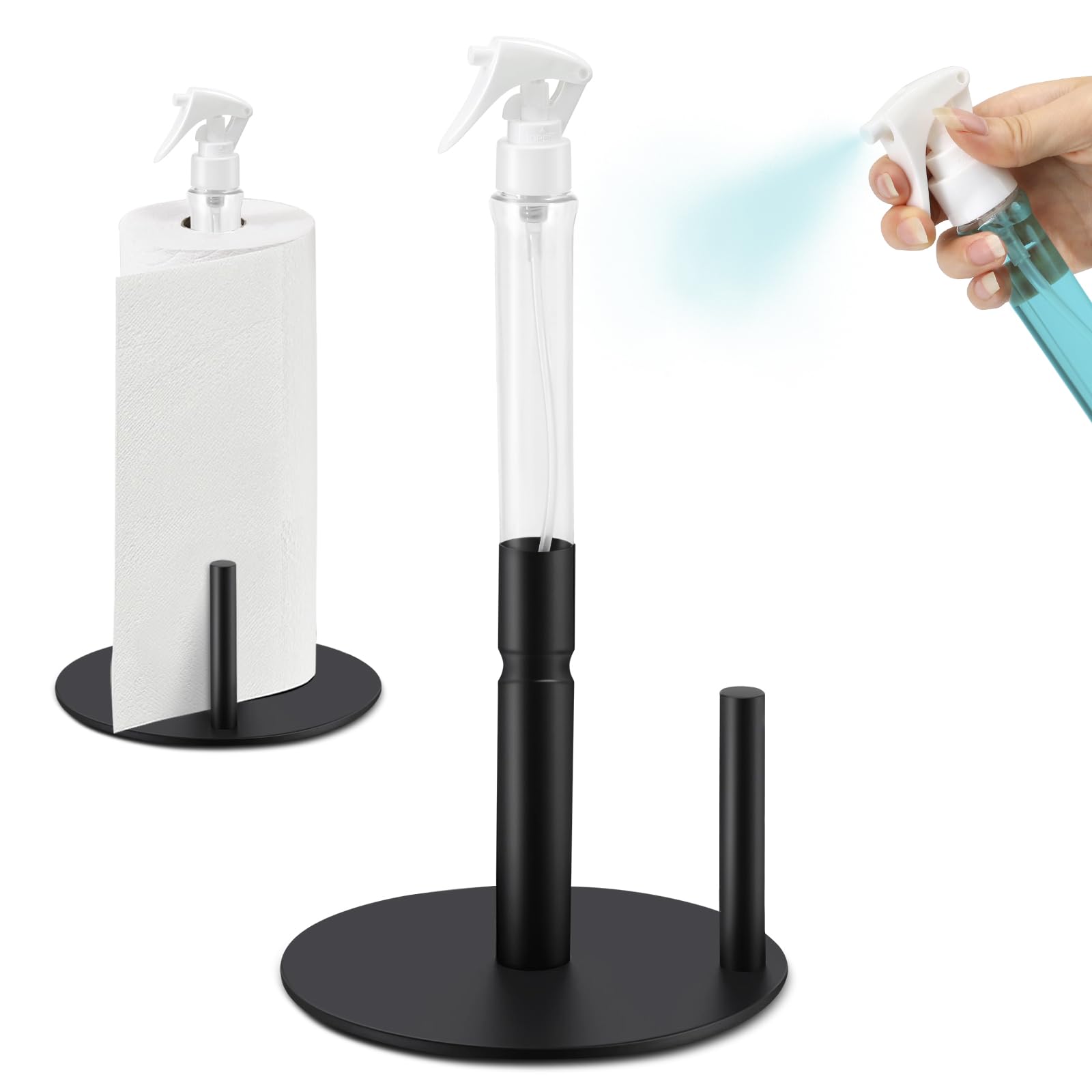 Commercial Kitchen Sprayer - Paper Towel Holder with Spray Bottle,