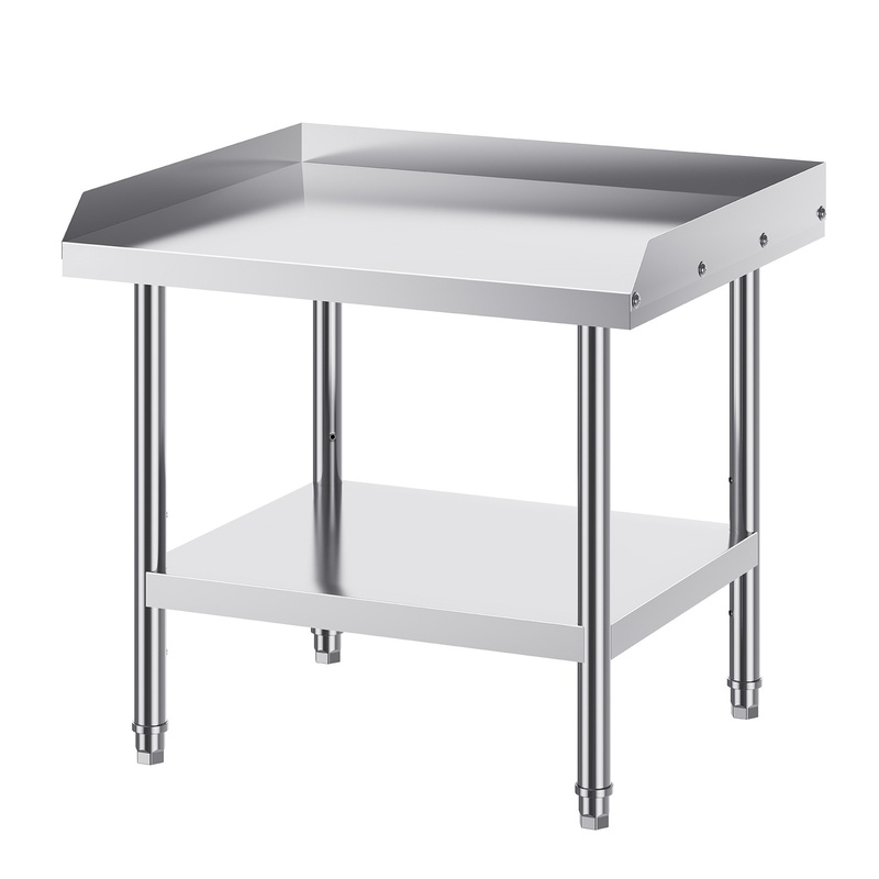 Commercial Kitchen Tables - Adjustable Height Stainless Steel Worktable, 24x28x26