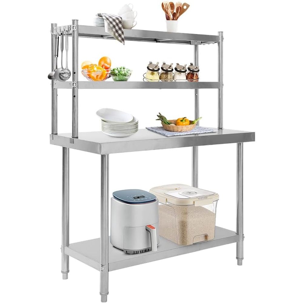 Commercial Kitchen Tables - 48x24 Stainless Steel Kitchen Prep Table