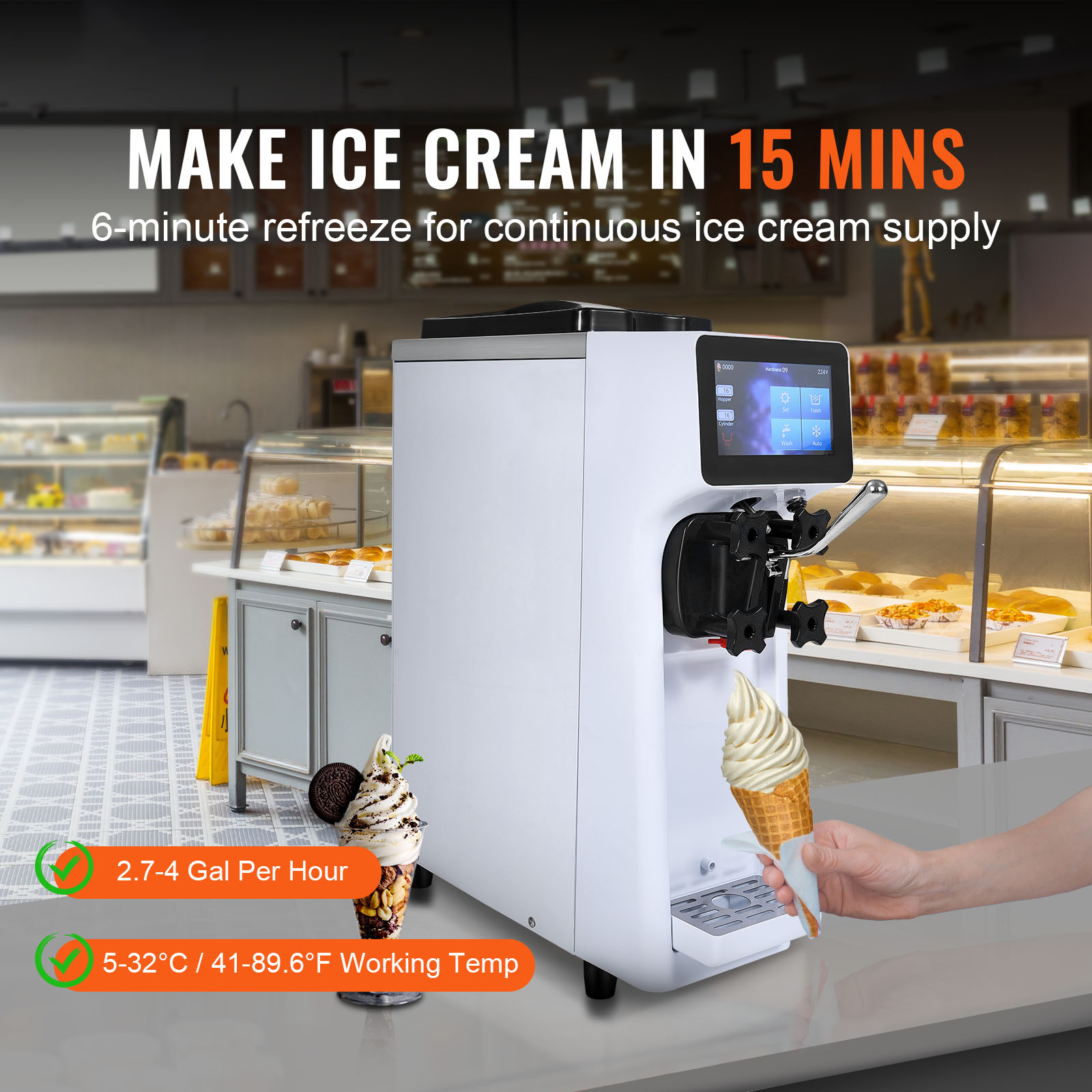 SucceBuy Commercial Ice Cream  - Commercial Ice Maker reseña y precio