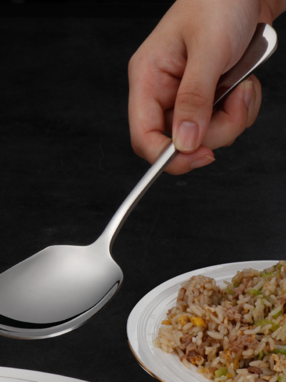 Large Stainl Steel Serving Spo - Commercial Kitchen Utensils reseña y precio