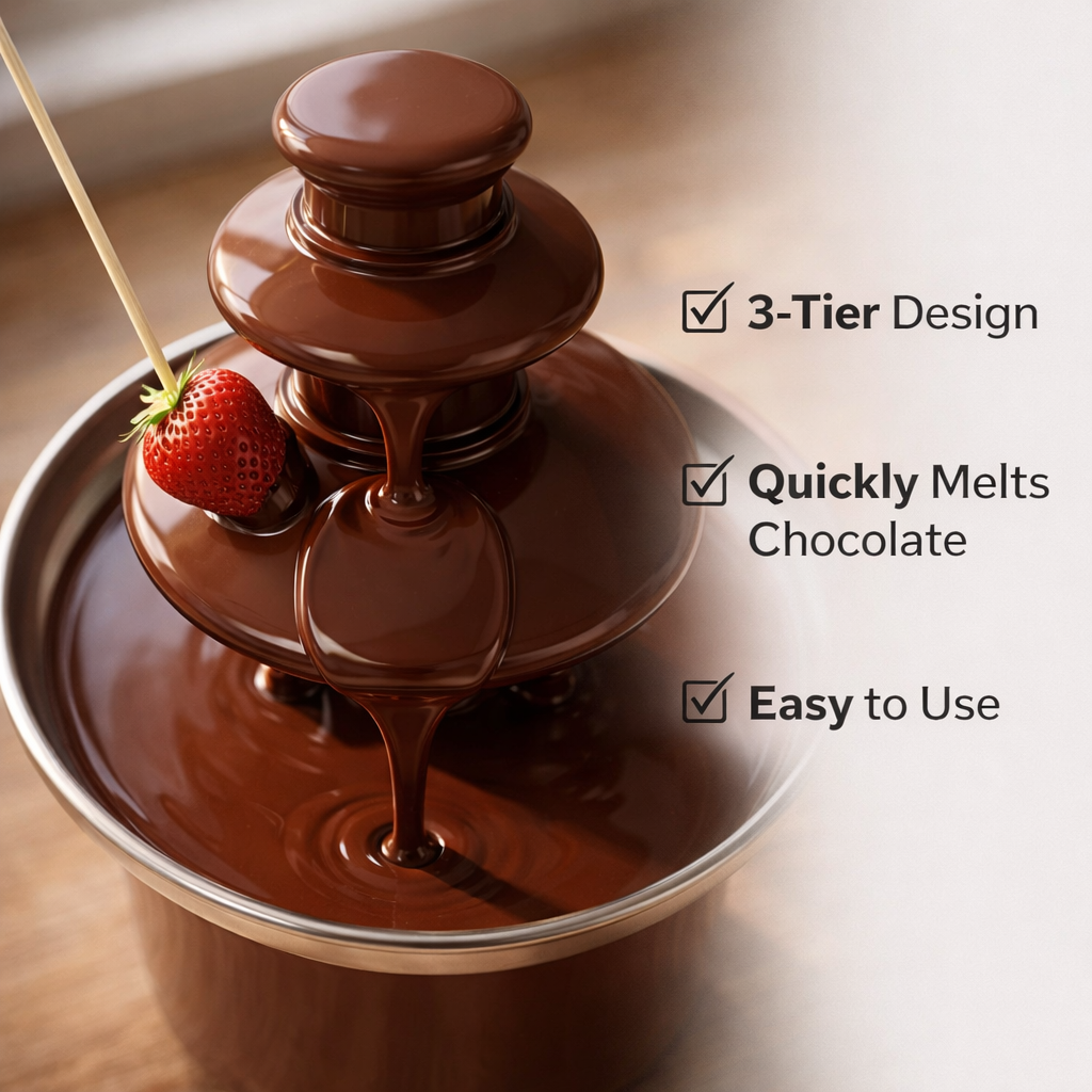 3-Tier Electric Chocolate Foun - Chocolate Fountain Commercial reseña y precio