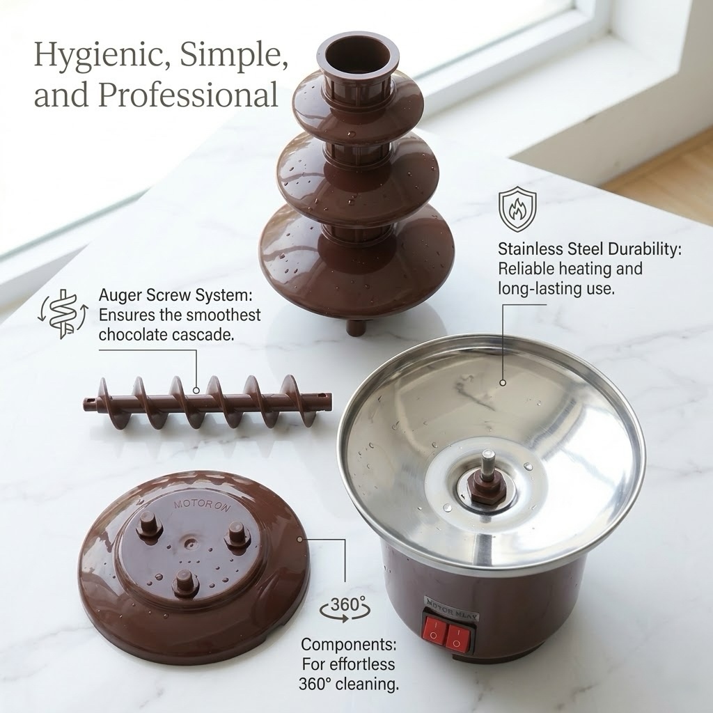 3-Tier Electric Chocolate Foun - Chocolate Fountain Commercial reseña y precio