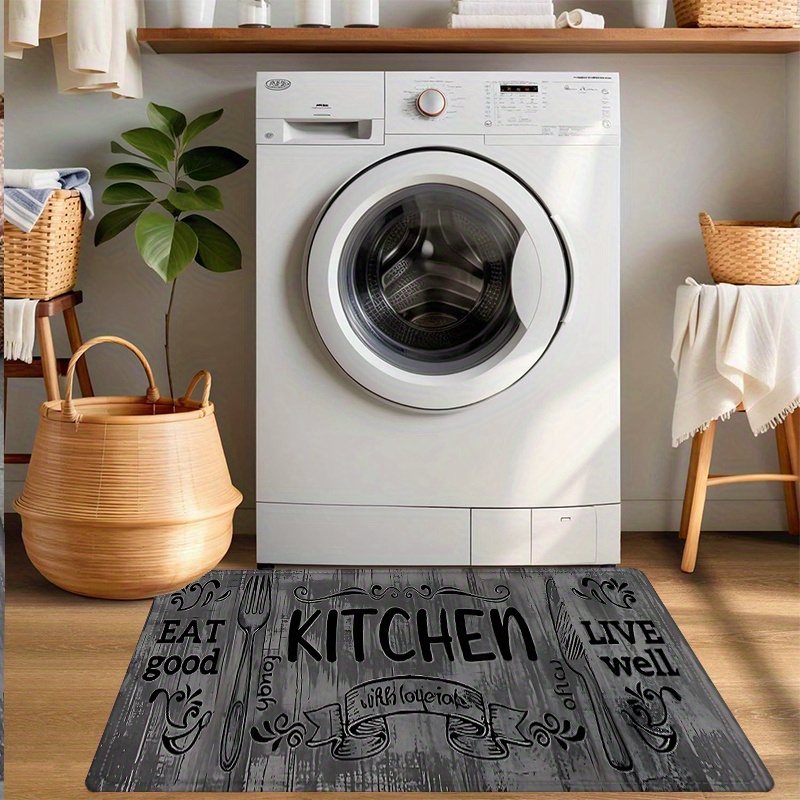 Retro Kitchen Quote Rug Eat Go - Commercial Kitchen Quotes reseña y precio