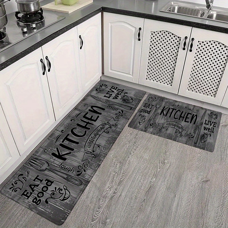 Retro Kitchen Quote Rug Eat Go - Commercial Kitchen Quotes reseña y precio