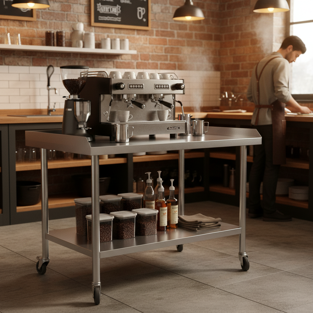 2-Tier Stainless Steel Commerc - Commercial Kitchen Tables reseña y precio
