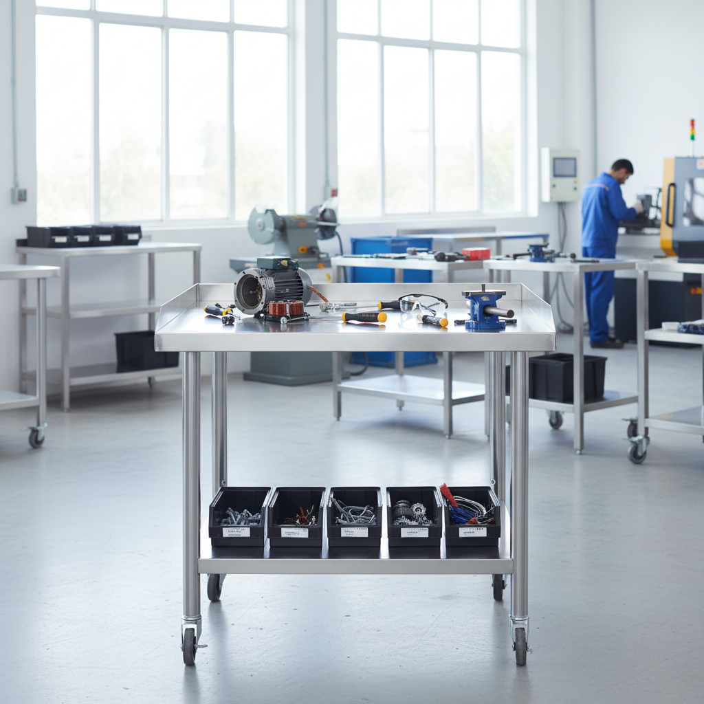2-Tier Stainless Steel Commerc - Commercial Kitchen Tables reseña y precio