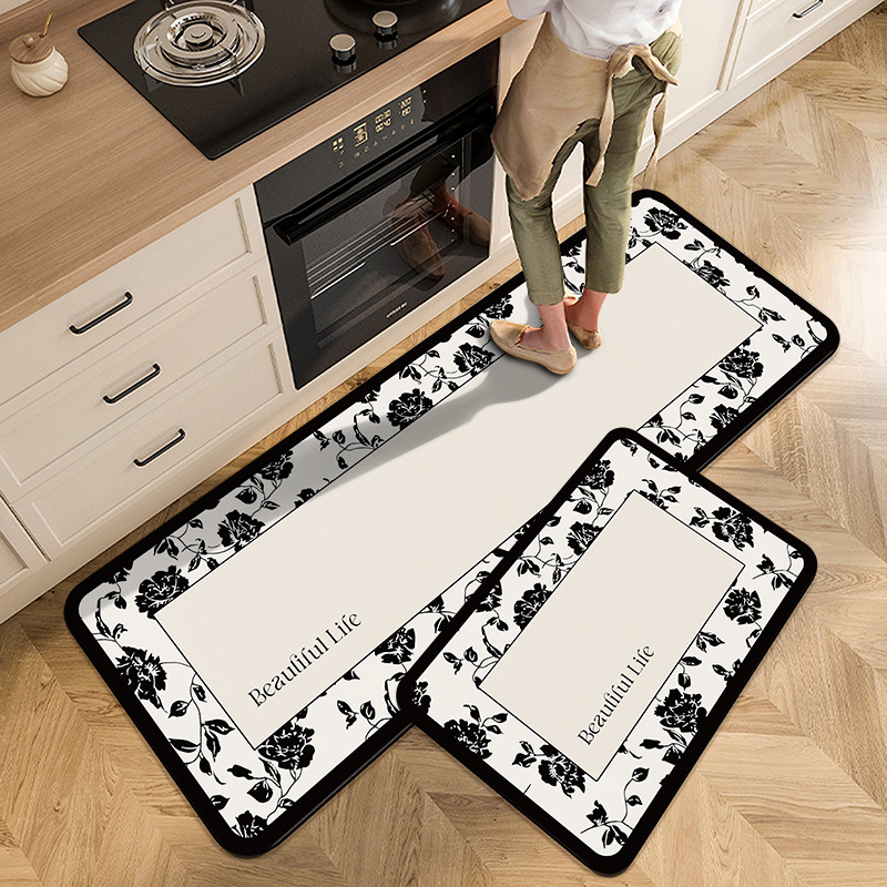 Vintage Floral Kitchen Carpet  - Commercial Kitchen Mats Anti Fatigue reseña y precio
