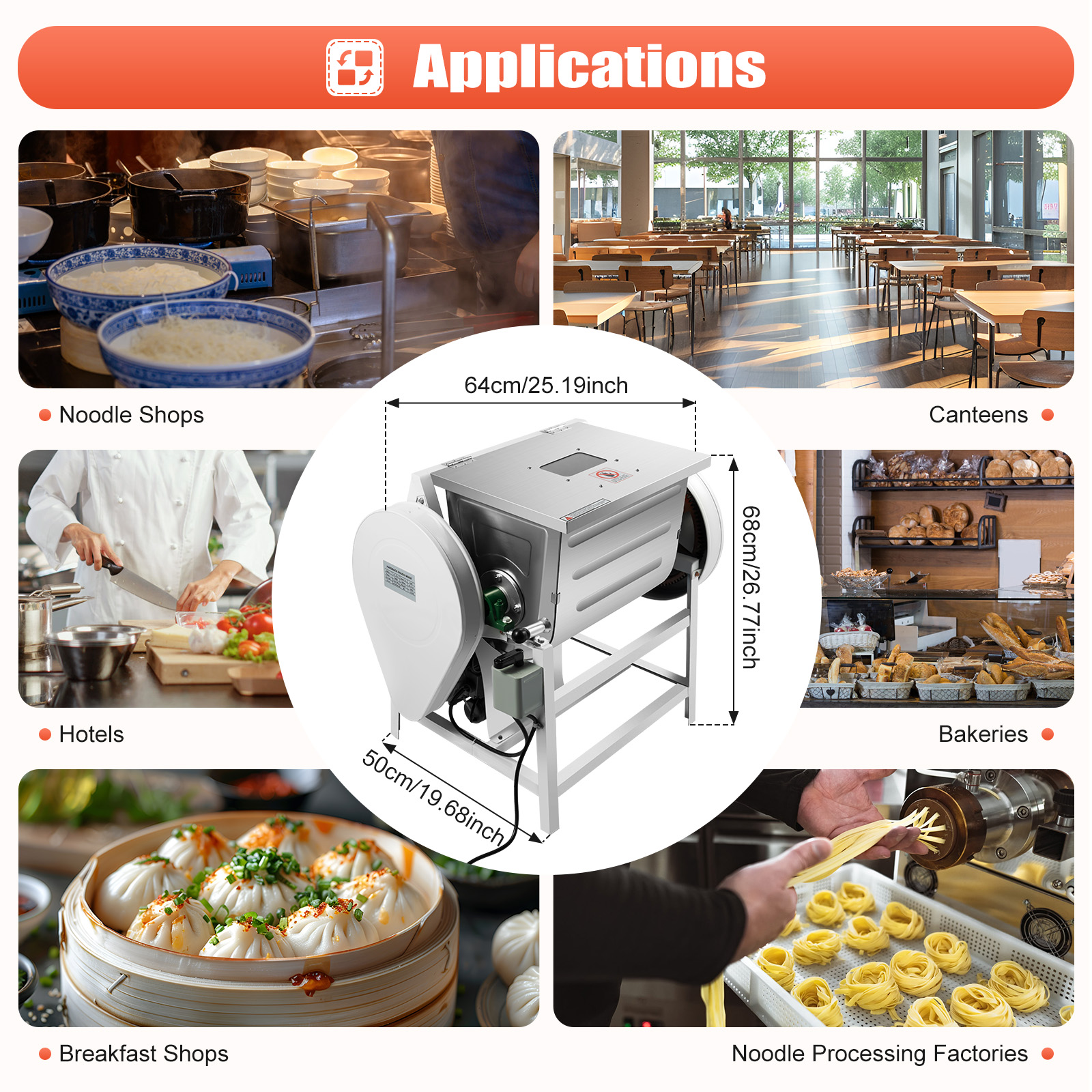 Commercial 30Qt Flour-mixing M - Dough Mixer Machine reseña y precio
