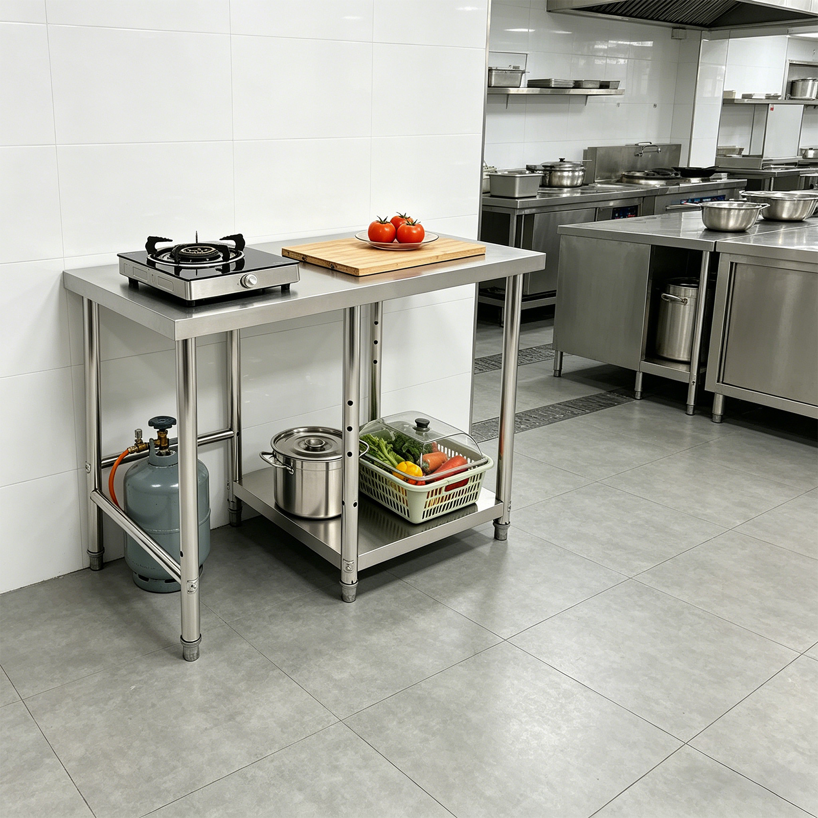 304 Stainless Steel Table For  - Commercial Kitchen Tables reseña y precio