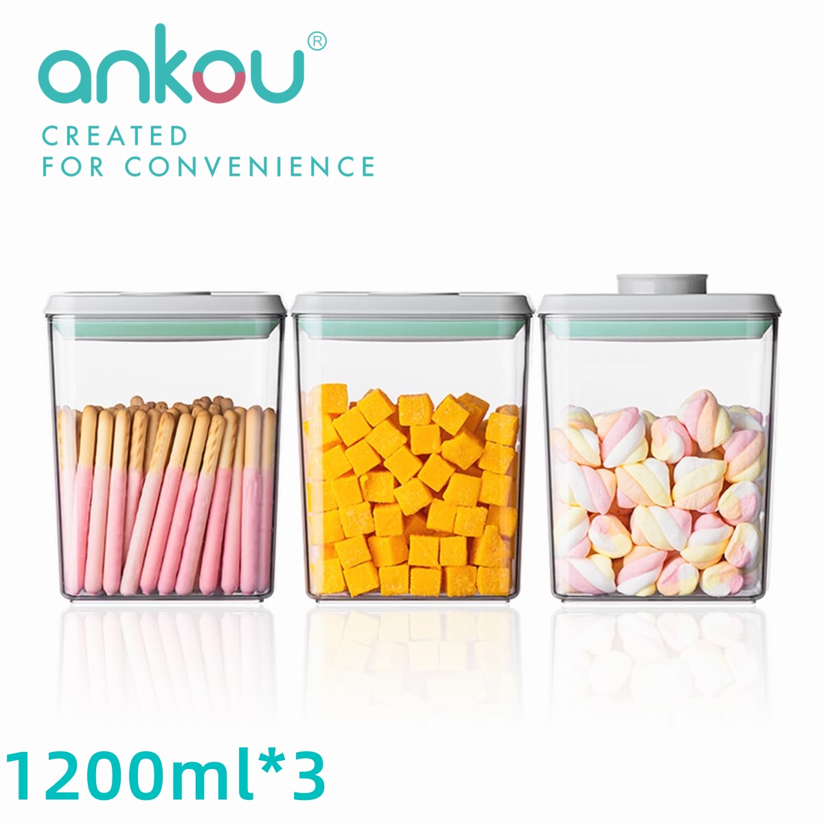 Ankou 3Pcs 1.2L Pop Airtight F - Commercial Kitchen Organization reseña y precio