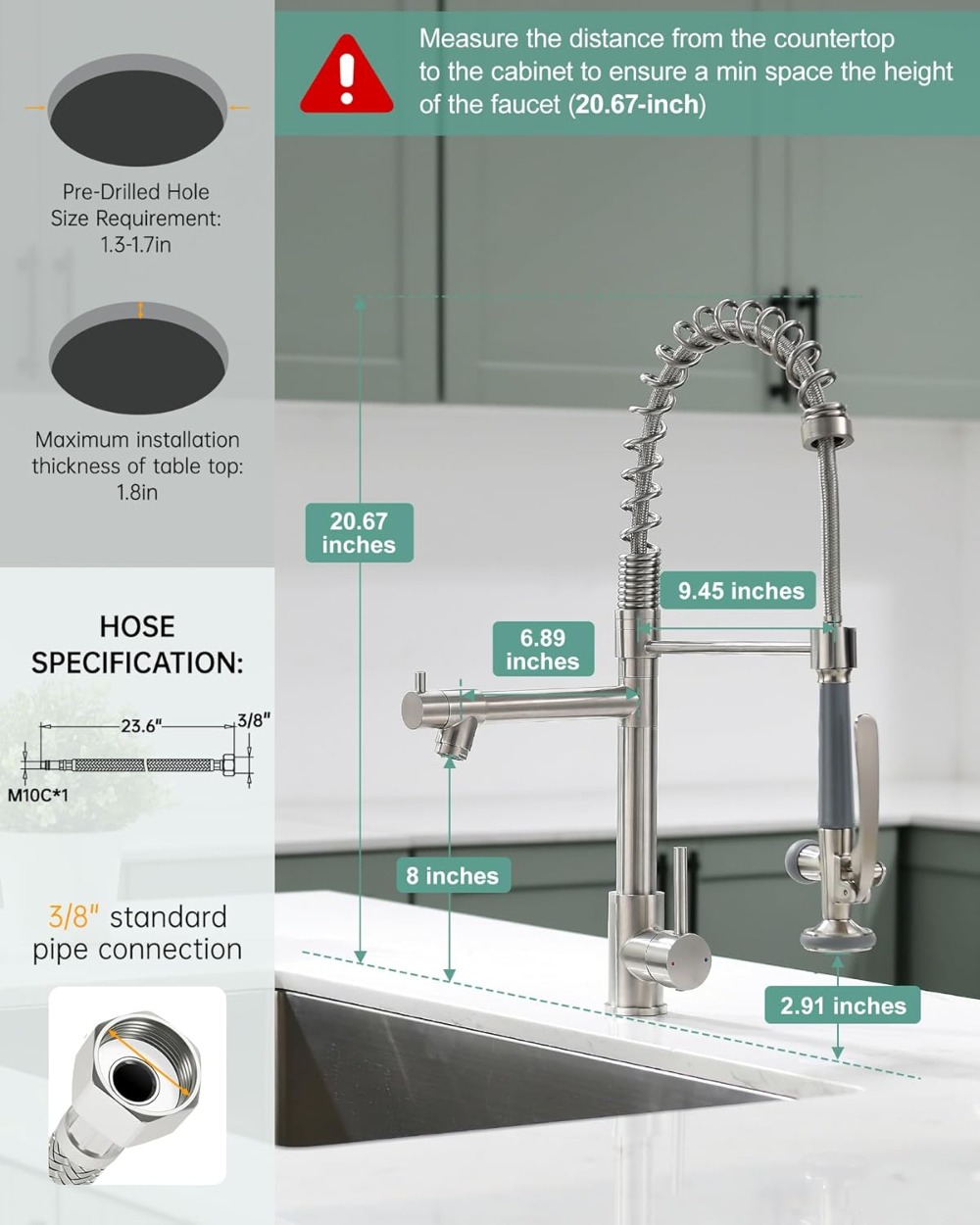Commercial Pull Down Kitchen S - Commercial Kitchen Sprayer reseña y precio