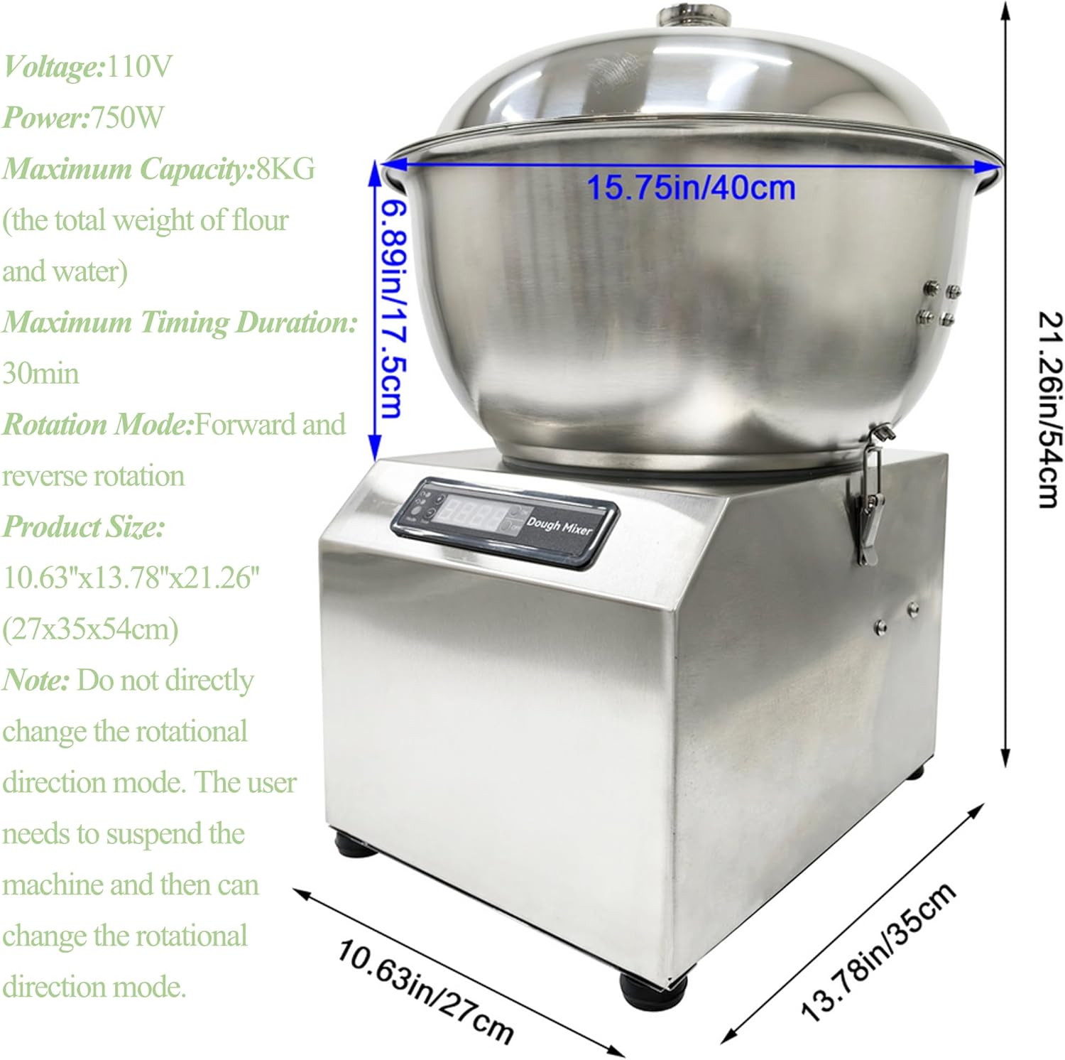 Dough Mixer Dual Function Stai - Dough Mixer Machine reseña y precio