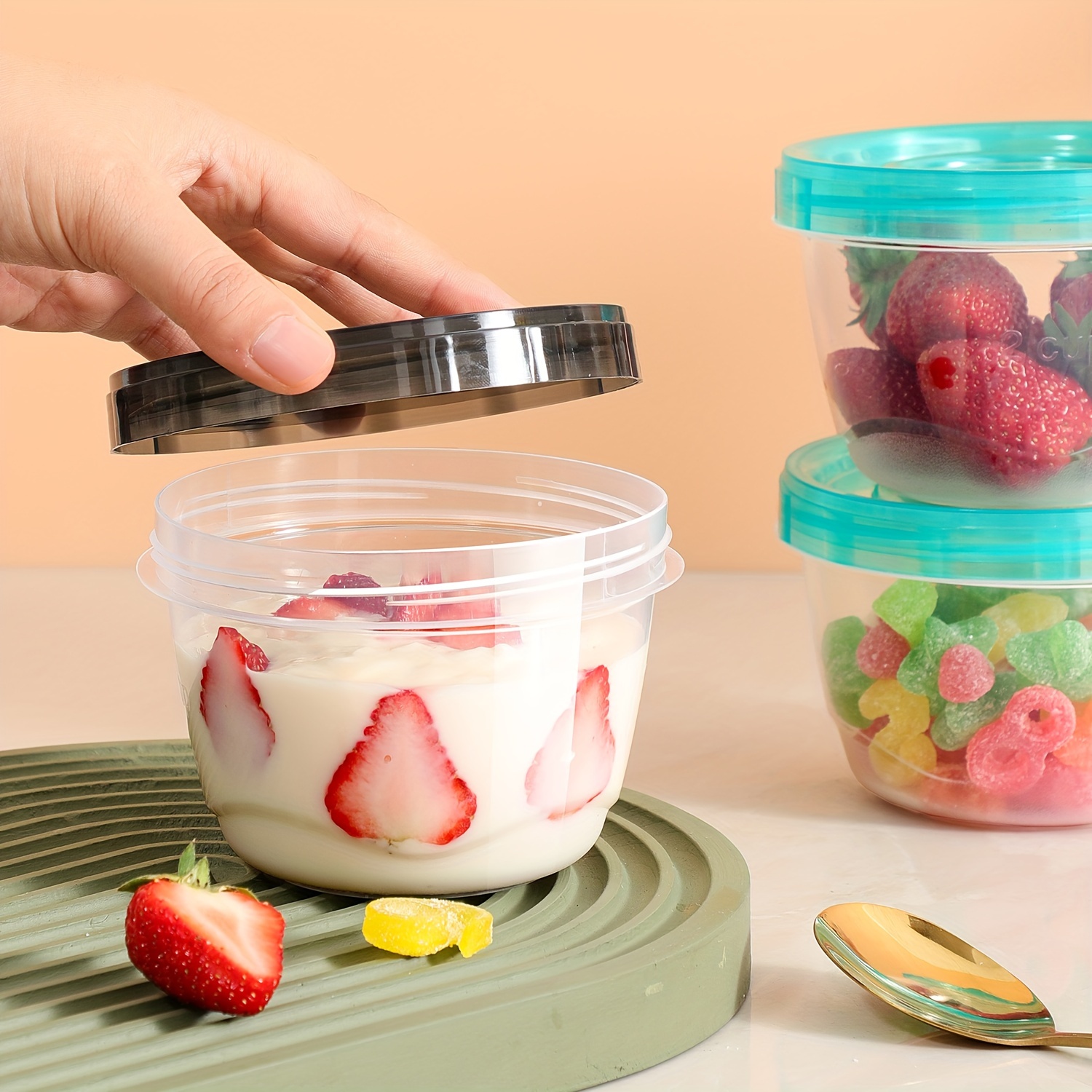 2 Transparent Sealed Food Stor - Commercial Kitchen Organization reseña y precio