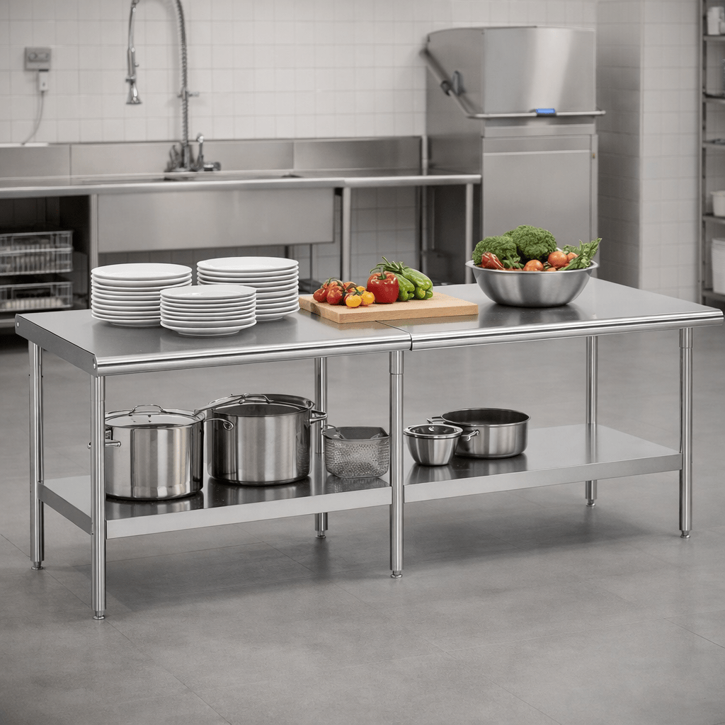 30×48–30×108 Inch Stainless St - Commercial Kitchen Tables reseña y precio