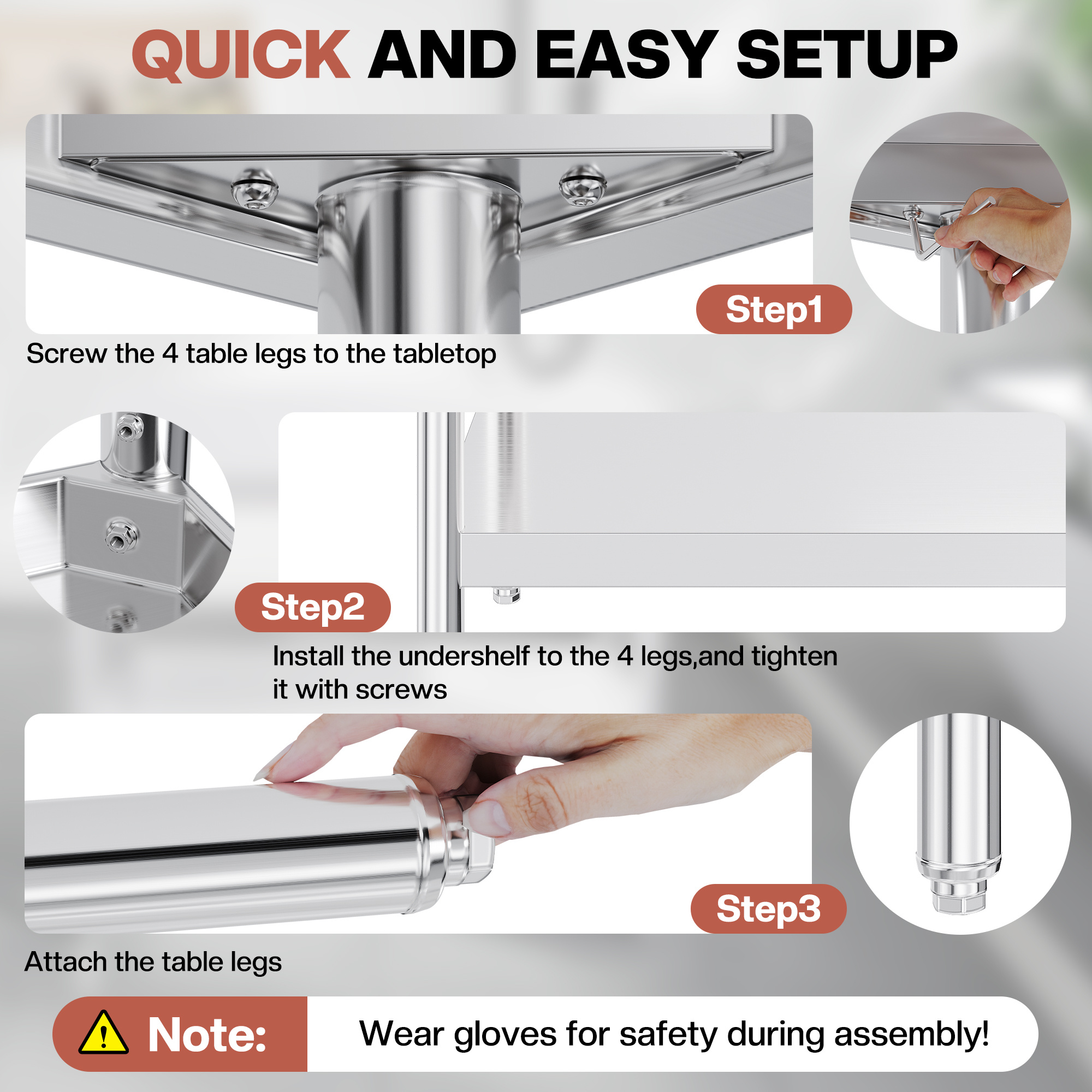 30×48–30×108 Inch Stainless St - Commercial Kitchen Tables reseña y precio