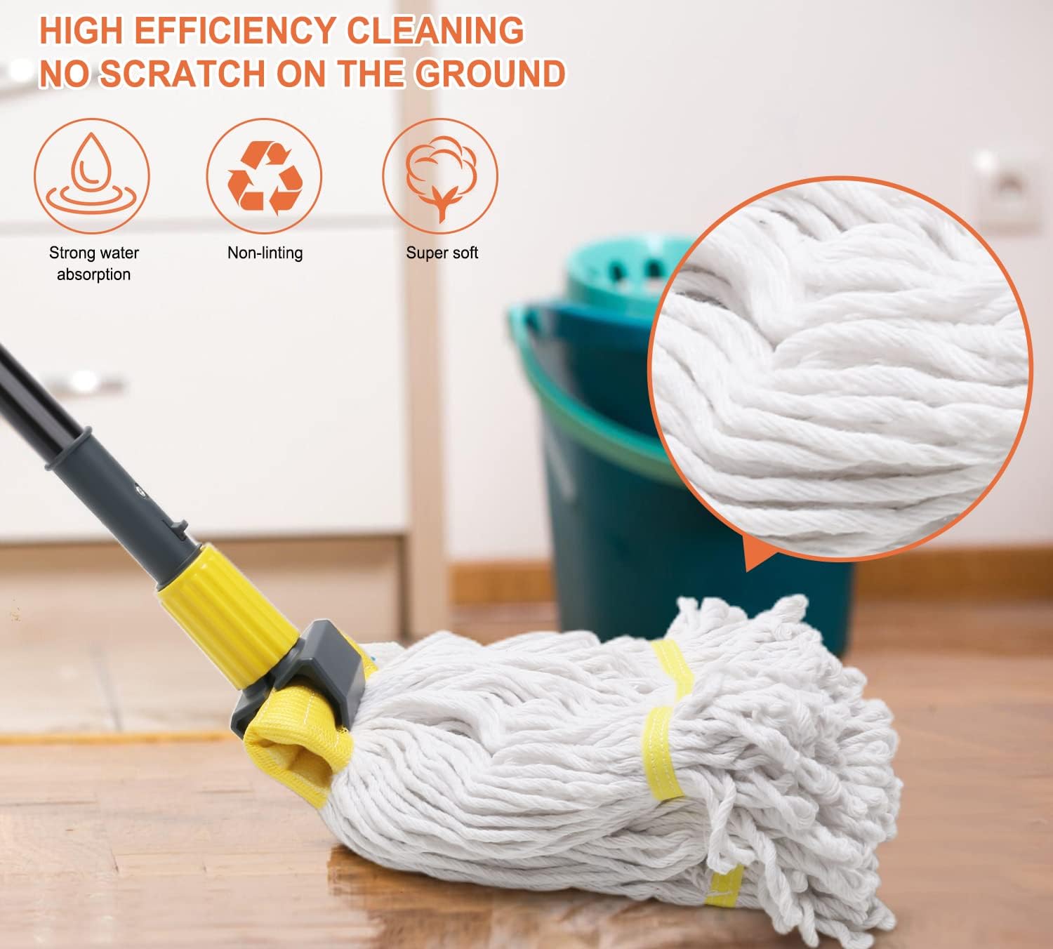KeFanta Commercial Mop Heavy D - Commercial Kitchen Tile Flooring reseña y precio