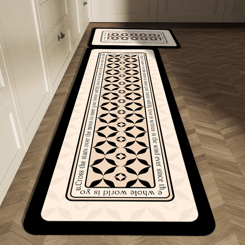Black White Geometric Tile Kit - Commercial Kitchen Tile Flooring reseña y precio