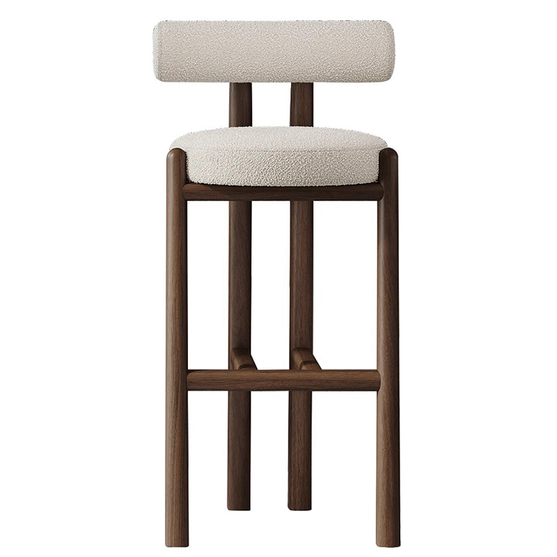 Modern Wood Backrest Bar Chair - Commercial Kitchen Interior reseña y precio