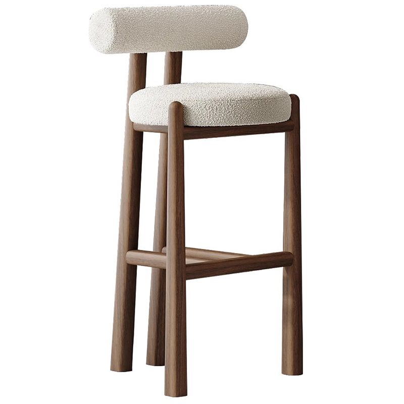Modern Wood Backrest Bar Chair - Commercial Kitchen Interior reseña y precio