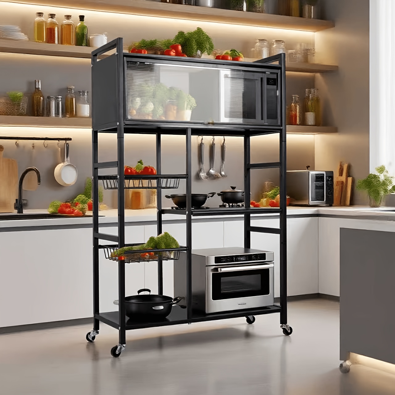 us1pc Movable Storage Rack, Ad - Commercial Kitchen Organization reseña y precio