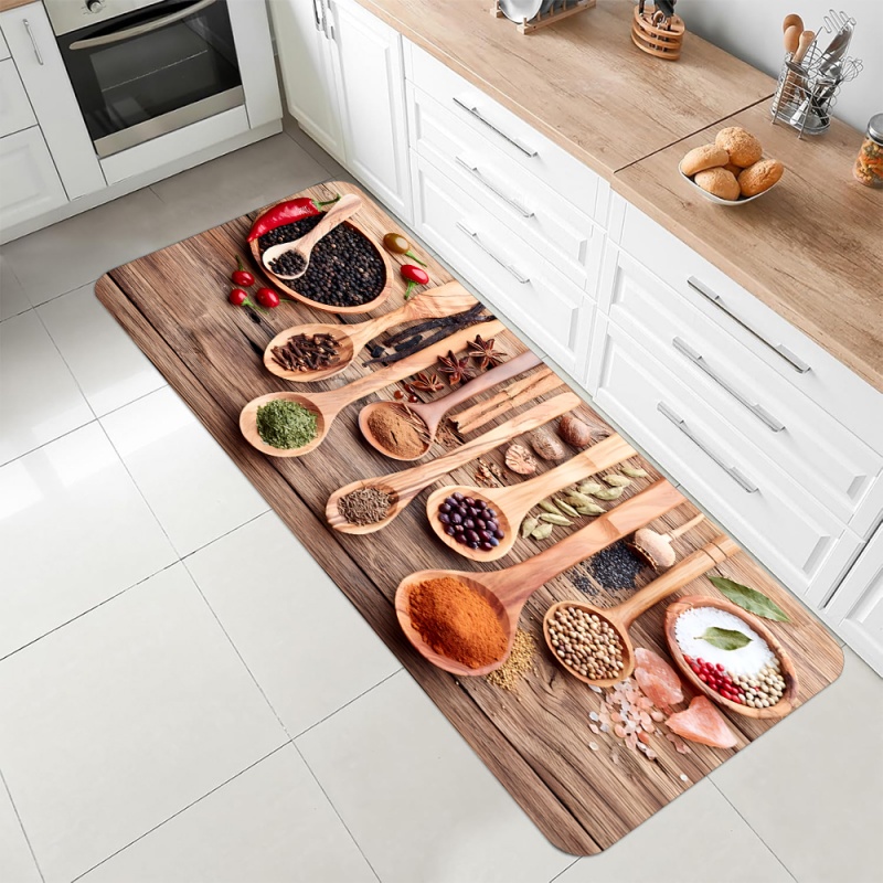 Kitchen Spice Herb Print Runne - Commercial Kitchen Mats Anti Fatigue reseña y precio