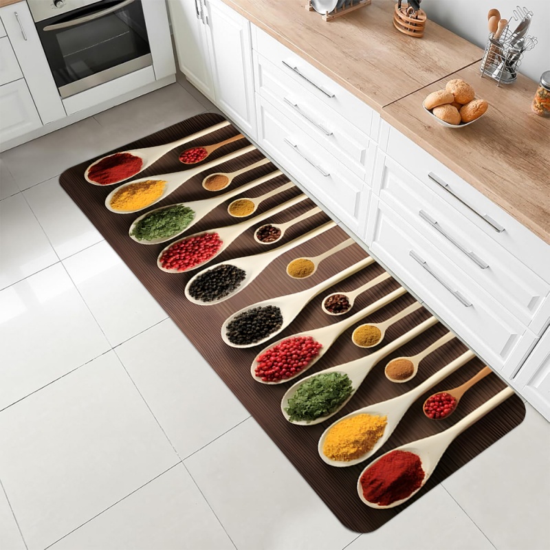 Kitchen Spice Herb Print Runne - Commercial Kitchen Mats Anti Fatigue reseña y precio