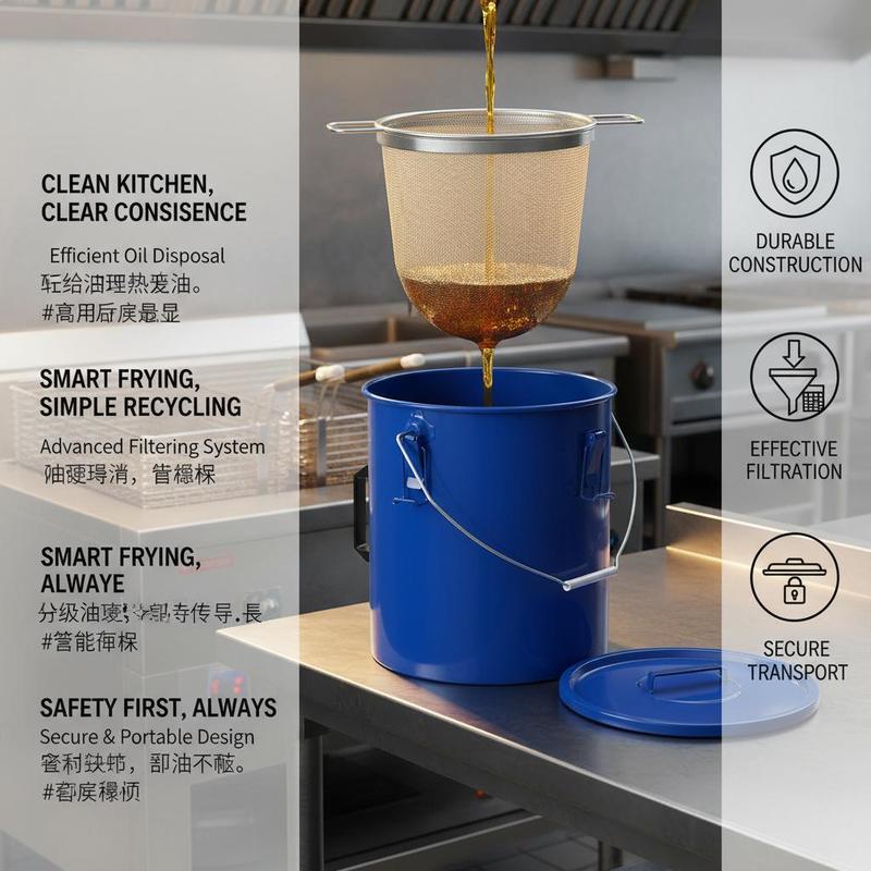Carbon Steel Oil Storage Pail  - Commercial Kitchen Management reseña y precio