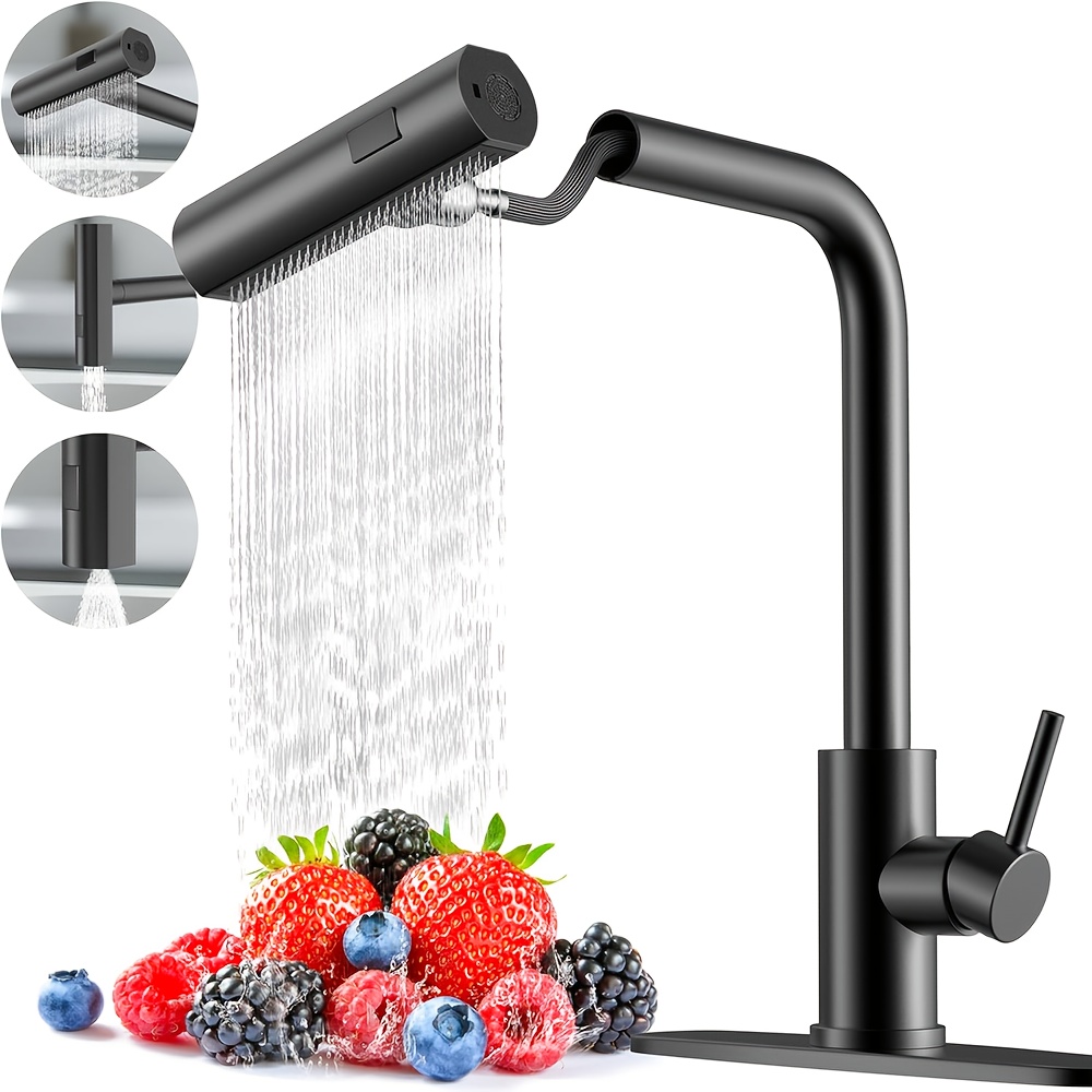 1 PC Black Kitchen Faucet With - Commercial Kitchen Utensils reseña y precio