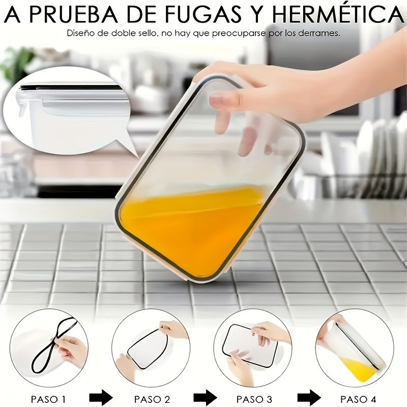 8Pcs Set Includes 4 Containers - Commercial Kitchen Organization reseña y precio