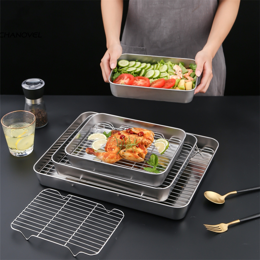 Stainless Steel Baking Pan Tra - Pizza Conveyor Oven reseña y precio