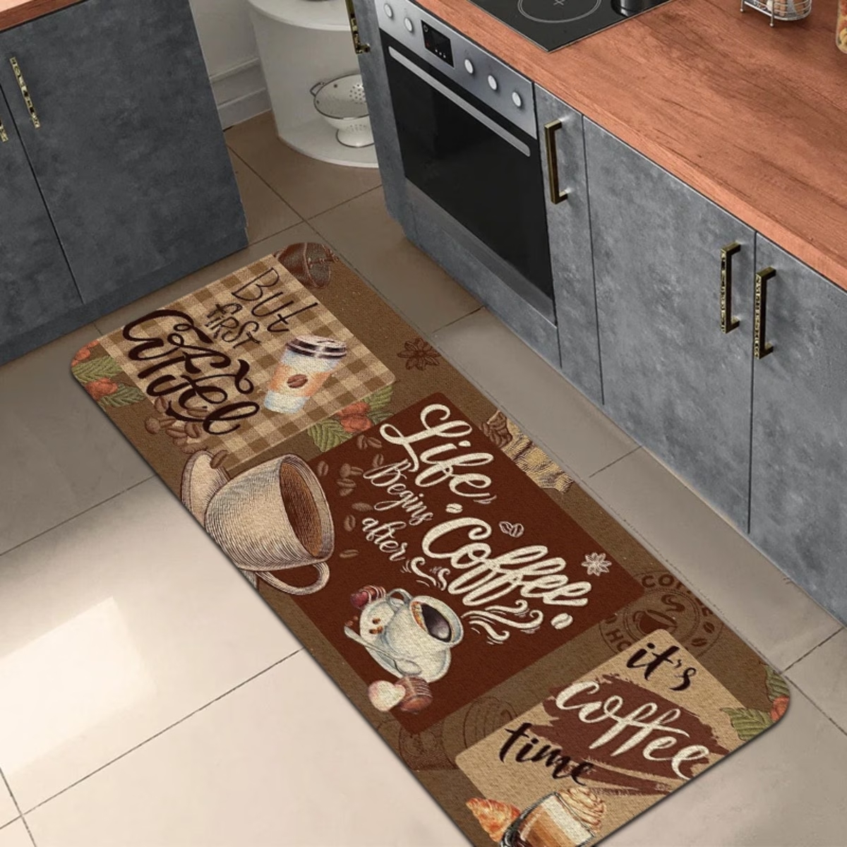 Coffee Themed Kitchen Runner R - Commercial Kitchen Quotes reseña y precio