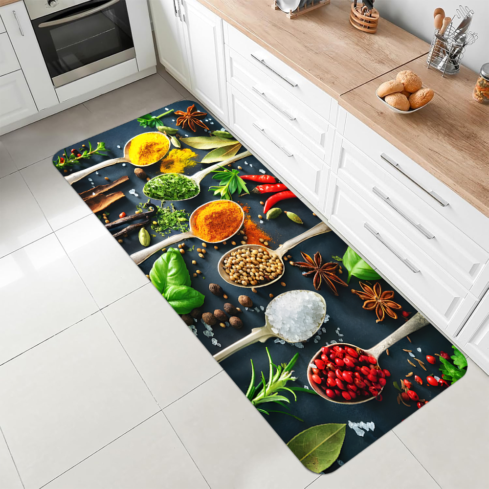 Vintage Spices Pattern Kitchen - Commercial Kitchen Mats Anti Fatigue reseña y precio