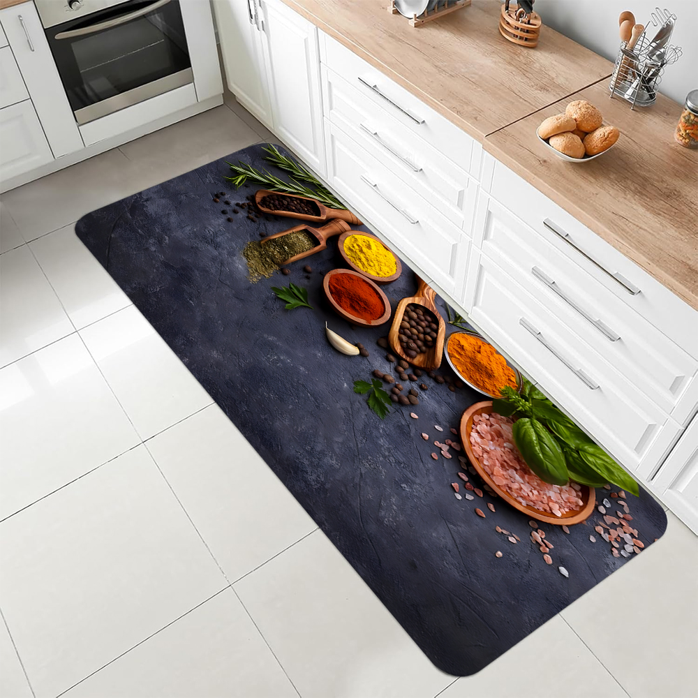 Vintage Spices Pattern Kitchen - Commercial Kitchen Mats Anti Fatigue reseña y precio