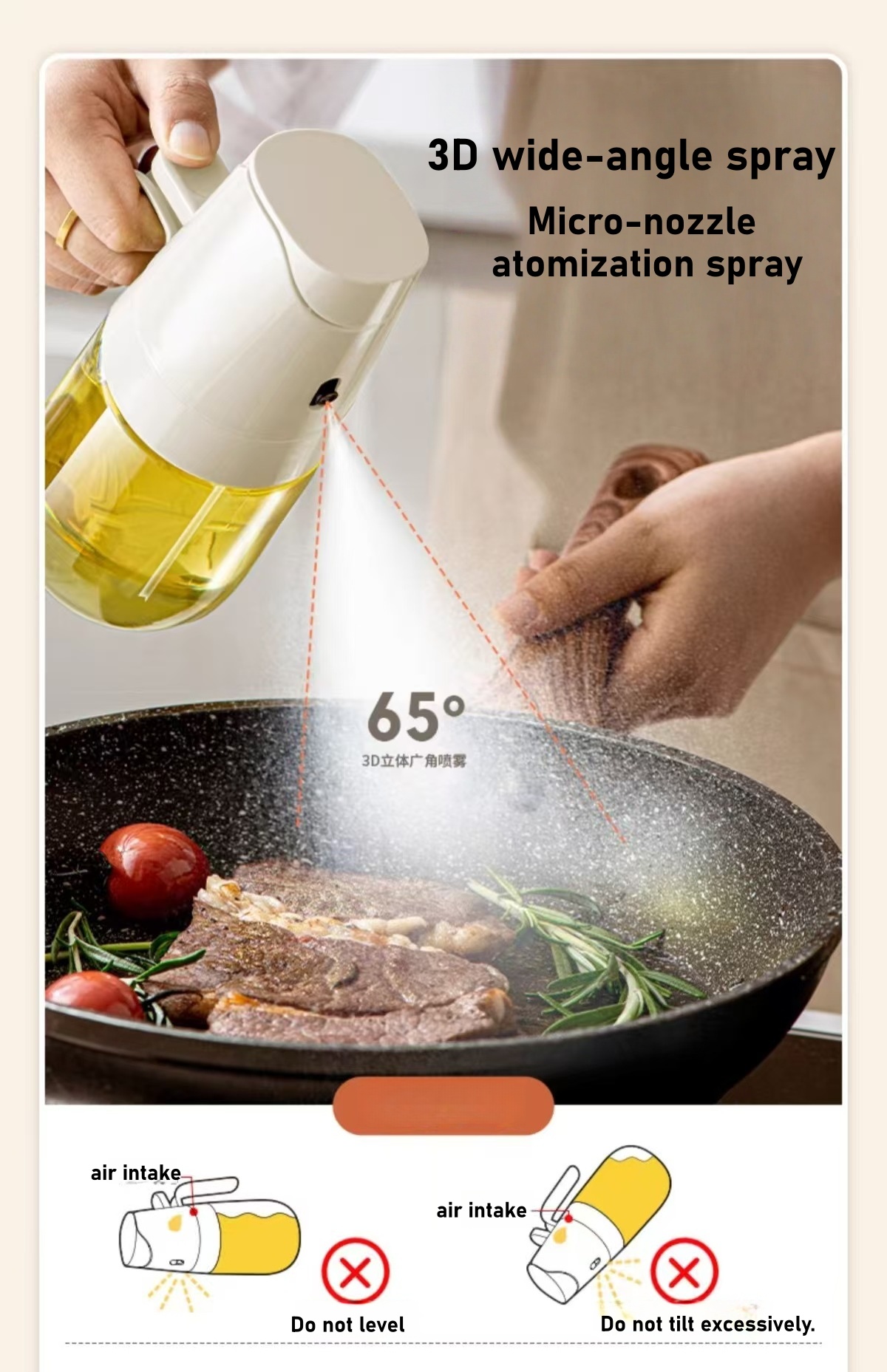Spray Oil Bottle for Home, Foo - Commercial Kitchen Sprayer reseña y precio