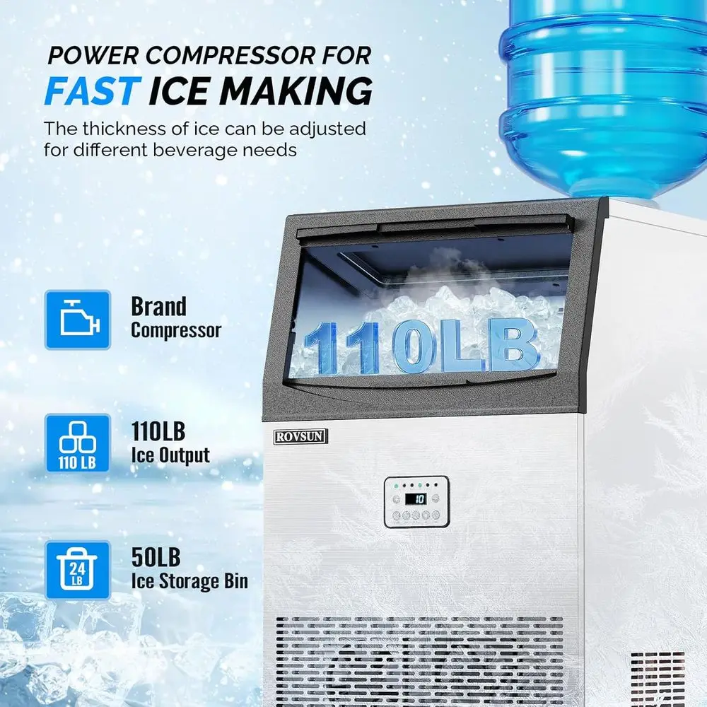 110LBS/24H Commercial Ice Make - Commercial Ice Maker reseña y precio
