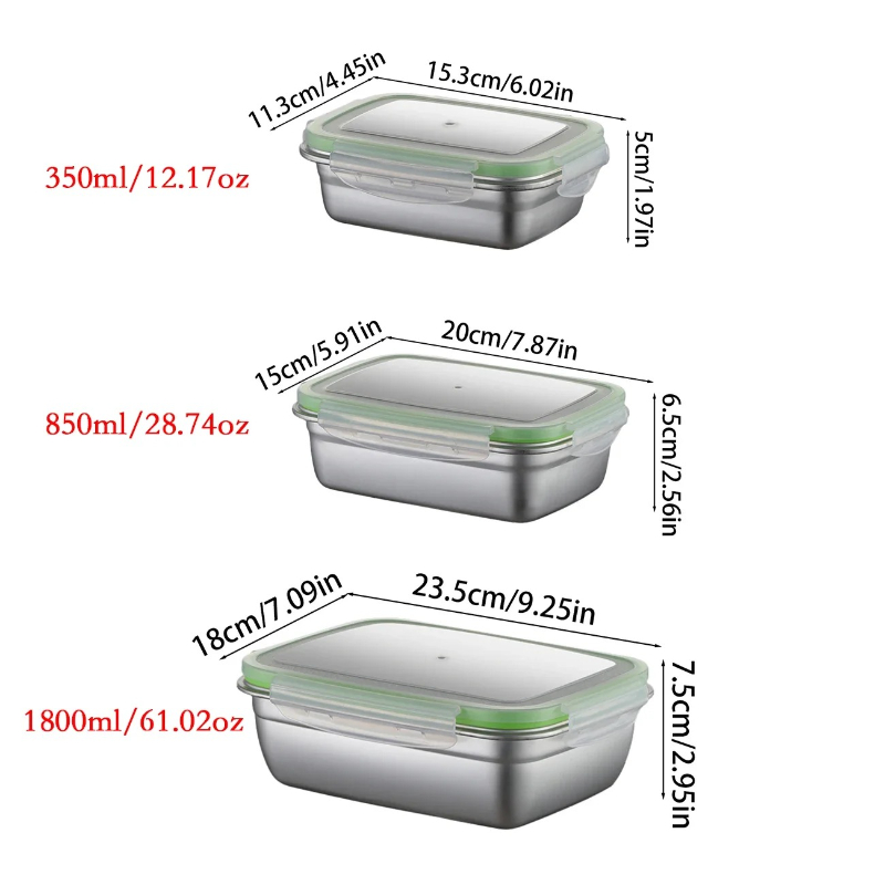 304 Stainless Steel Lunch Box  - Commercial Kitchen Organization reseña y precio