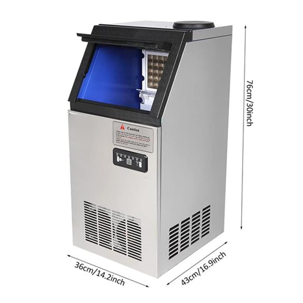 Commercial Ice Maker 110Lbs/24 - Commercial Ice Maker reseña y precio