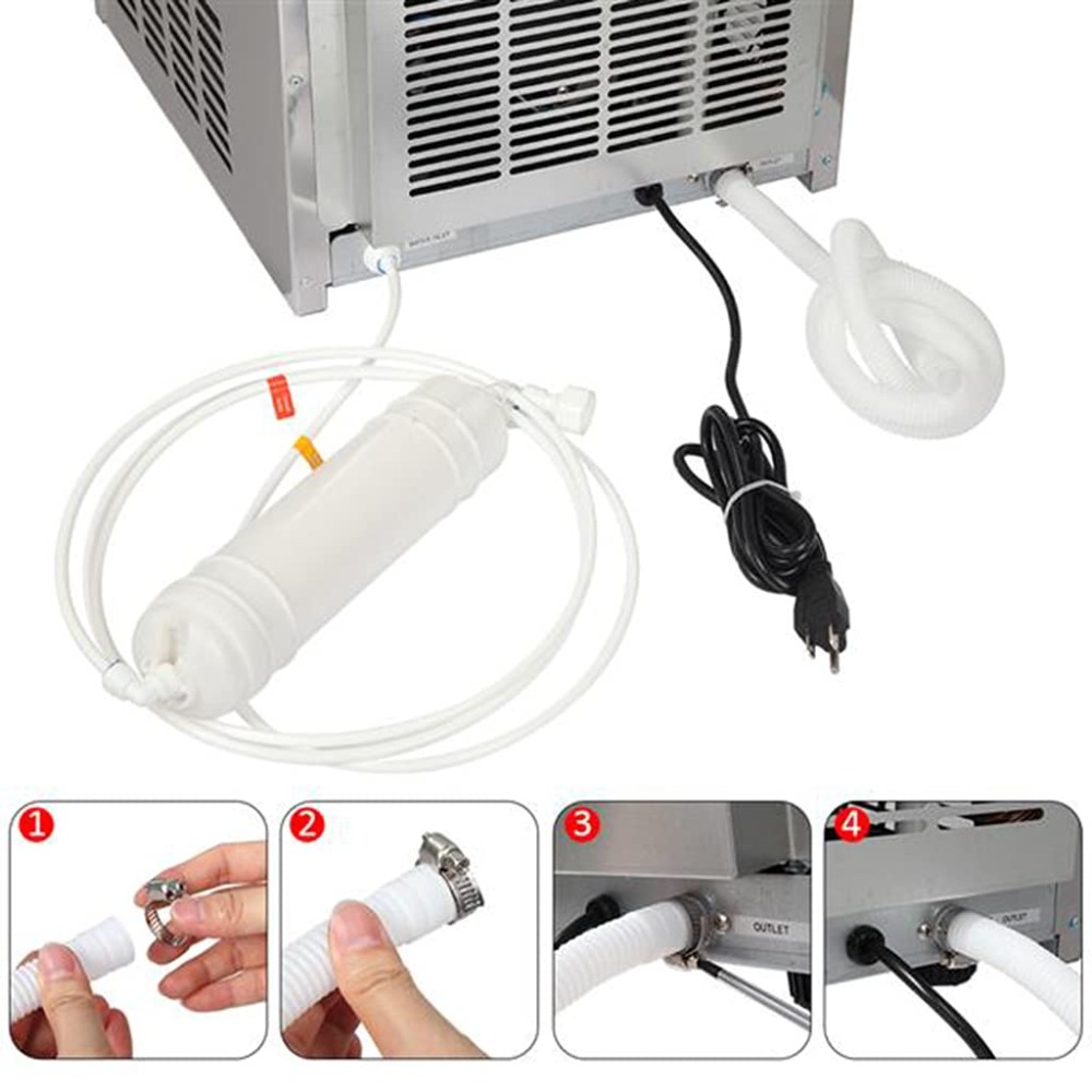 Commercial Ice Maker 110Lbs/24 - Commercial Ice Maker reseña y precio