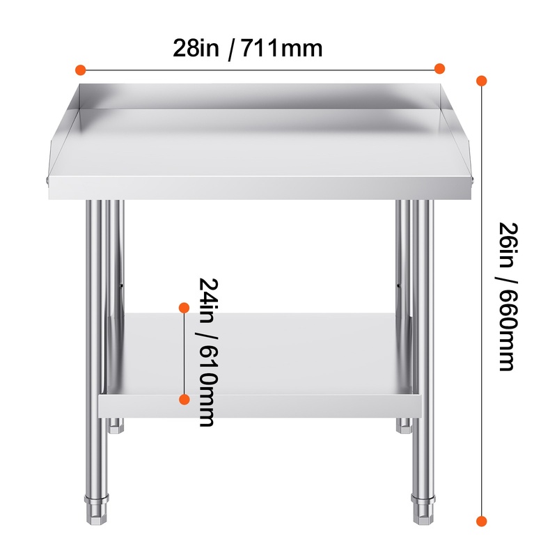 Adjustable Height Stainless St - Commercial Kitchen Tables reseña y precio