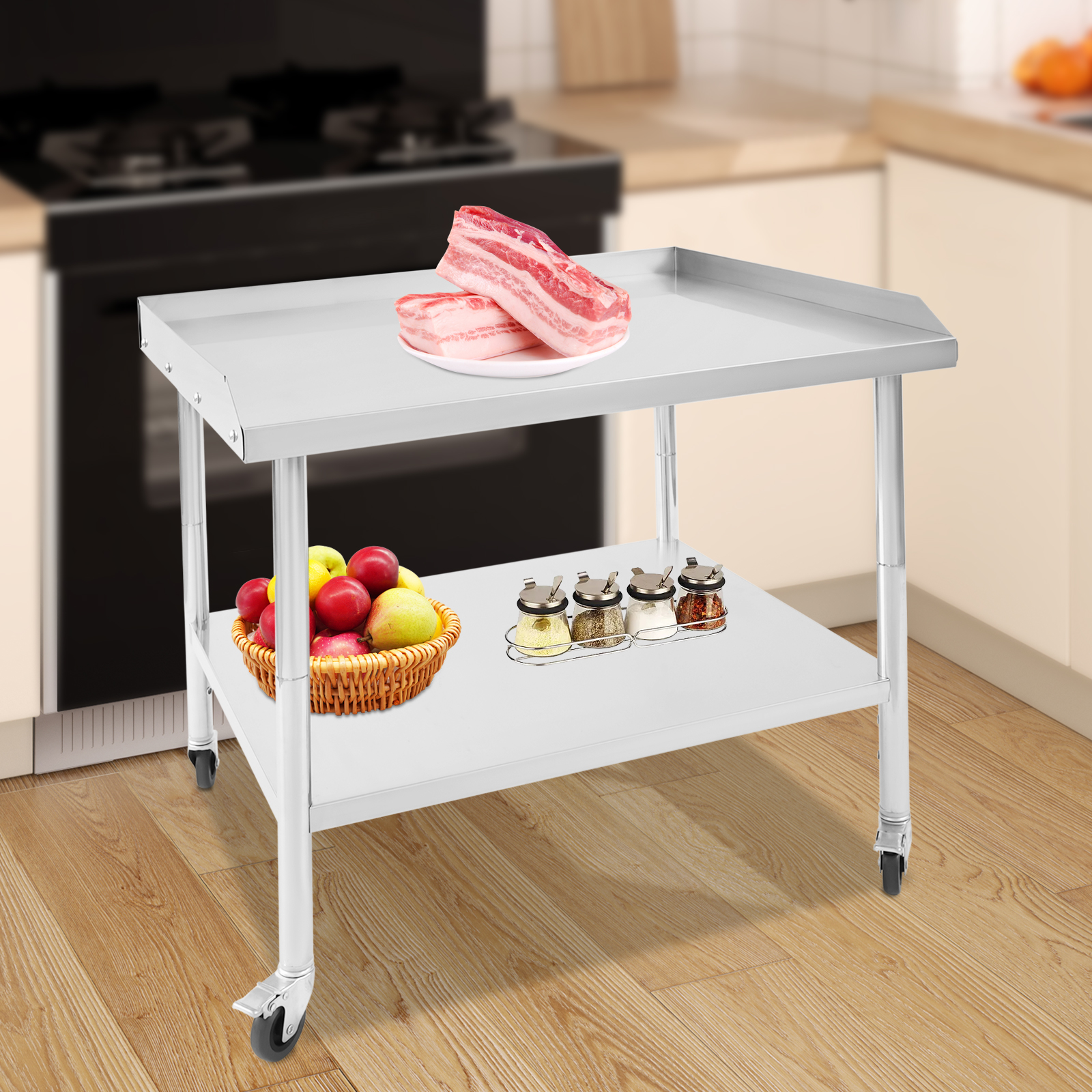 2-Tier Work Table 91*76*76cm S - Commercial Kitchen Tables reseña y precio