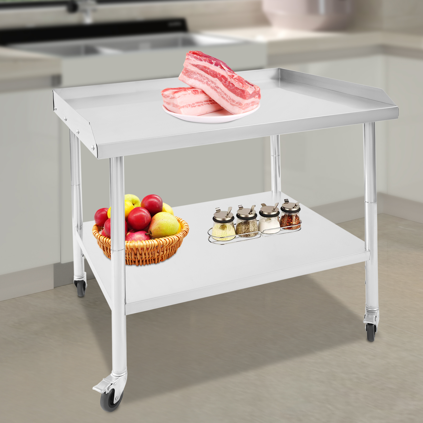 2-Tier Work Table 91*76*76cm S - Commercial Kitchen Tables reseña y precio