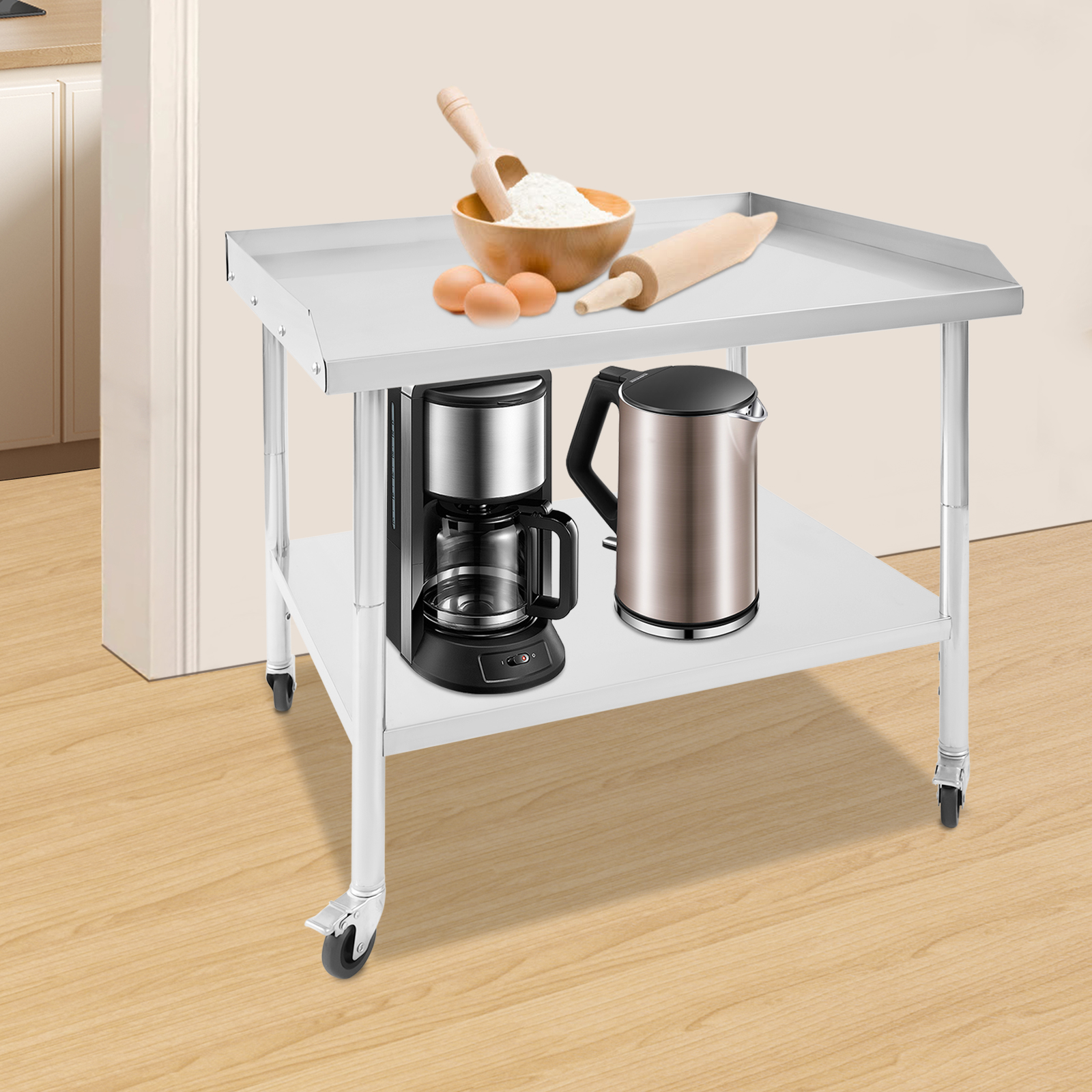 2-Tier Work Table 91*76*76cm S - Commercial Kitchen Tables reseña y precio
