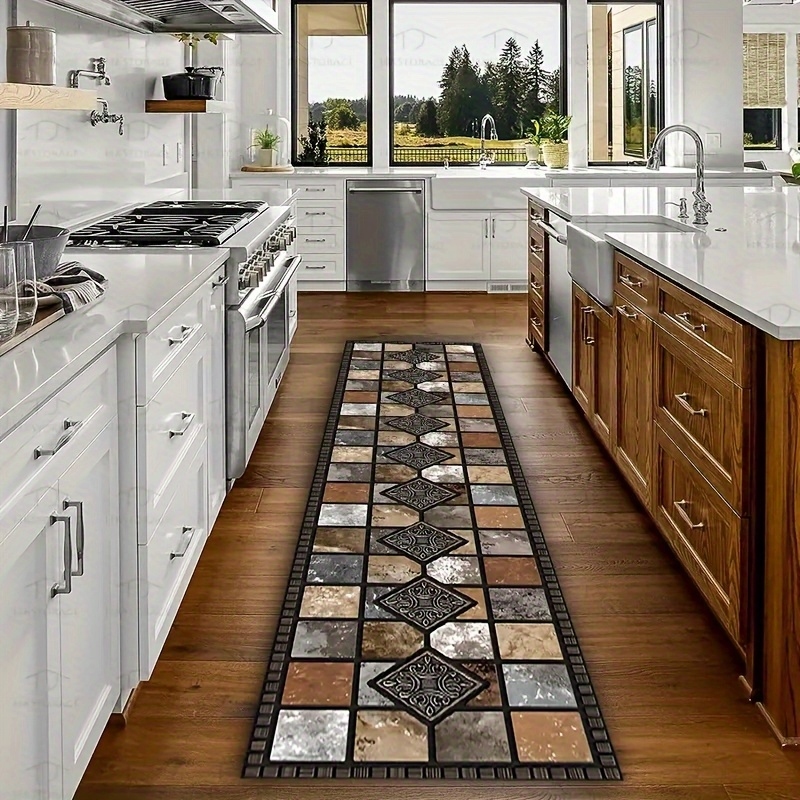 VIKAMA Rustic Geometric Tile P - Commercial Kitchen Tile Flooring reseña y precio