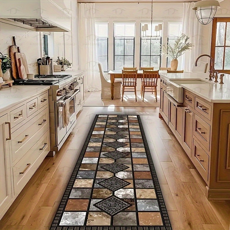 VIKAMA Rustic Geometric Tile P - Commercial Kitchen Tile Flooring reseña y precio