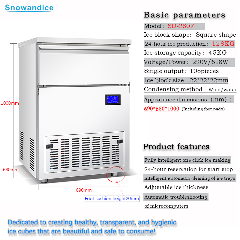 Commercial Fully Automatic Ele - Commercial Ice Maker reseña y precio